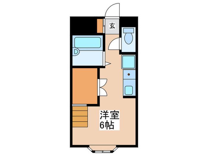 シティコートII(ワンルーム/1階)の間取り写真