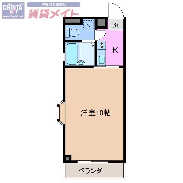 GENTILE IGA UENO(1K/3階)の間取り写真