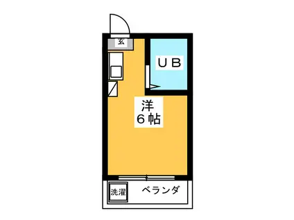 ハイツタバタ(ワンルーム/1階)の間取り写真