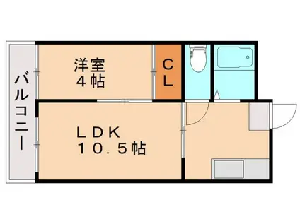 エスコート庄内(1LDK/1階)の間取り写真