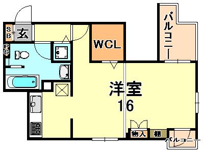 オリエントコート(ワンルーム/3階)の間取り写真