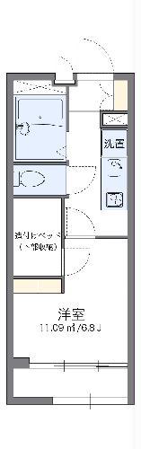 レオパレス小山壱番館(1K/2階)の間取り写真