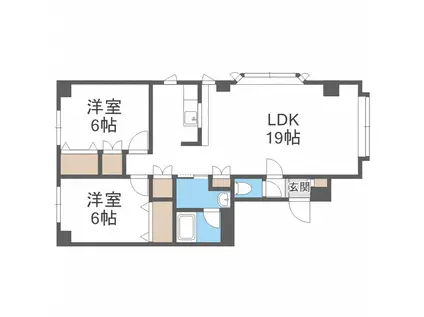 COMFY N28(2LDK/3階)の間取り写真