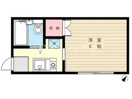 COZYコートI(1K/2階)の間取り写真