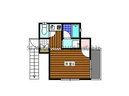 SNハイツ(ワンルーム/2階)の間取り写真