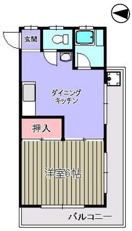 メゾン望月(1DK/3階)の間取り写真