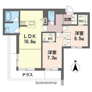 デア グランツ(2LDK/1階)の間取り写真