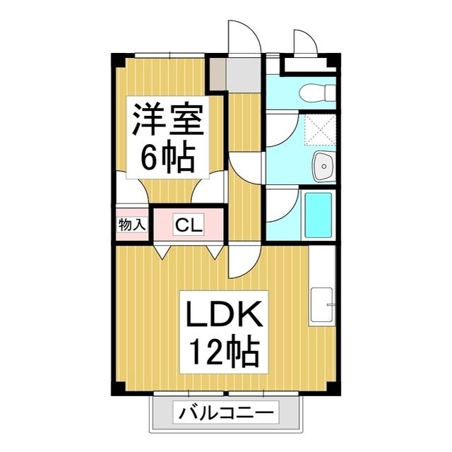 メゾンドアイリス(1LDK/1階)の間取り写真