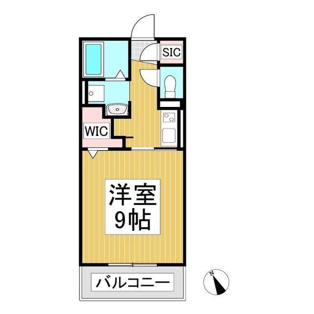 セジュールオッツ・YSK(1K/1階)の間取り写真