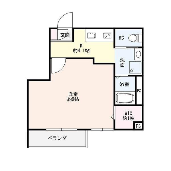 メゾンベール大松(1K/1階)の間取り写真