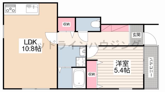 ネットハイツI(1LDK/2階)の間取り写真