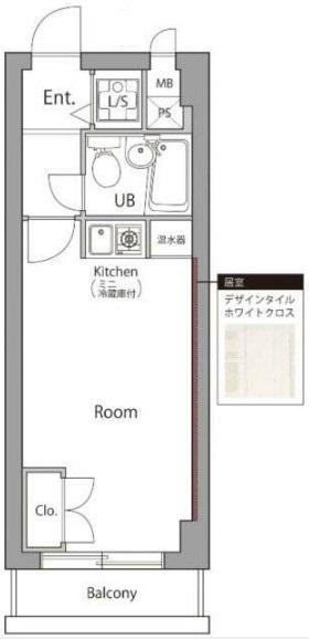 エクレール南馬込(ワンルーム/3階)の間取り写真