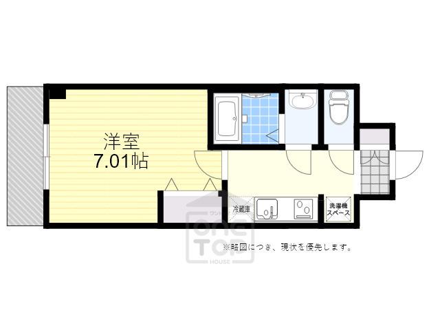ALIVIS SHIMO-SHINJO SOL TERRACE(1K/6階)の間取り写真