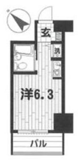 TRUST VALUE 不動前(ワンルーム/4階)の間取り写真