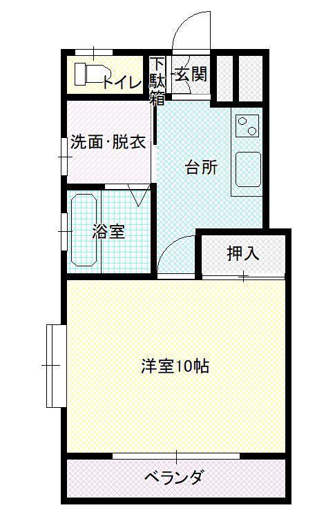 メゾン桝形II(1K/2階)の間取り写真