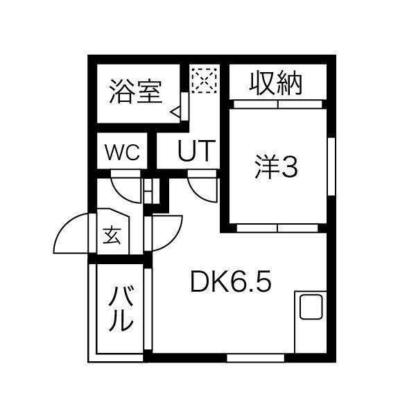 ハーモニーテラス児玉IV(1DK/3階)の間取り写真