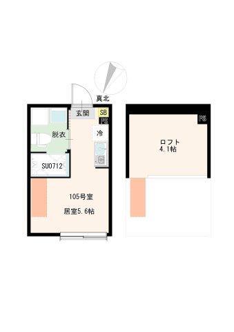 平井六丁目7(ワンルーム/2階)の間取り写真