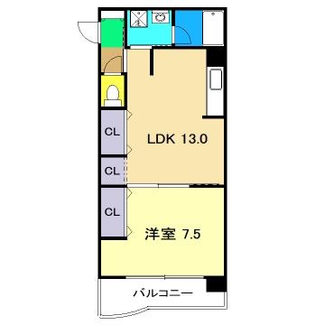 DRハウスIII(1LDK/5階)の間取り写真