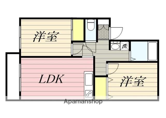 ディアコート恒久(2LDK/1階)の間取り写真