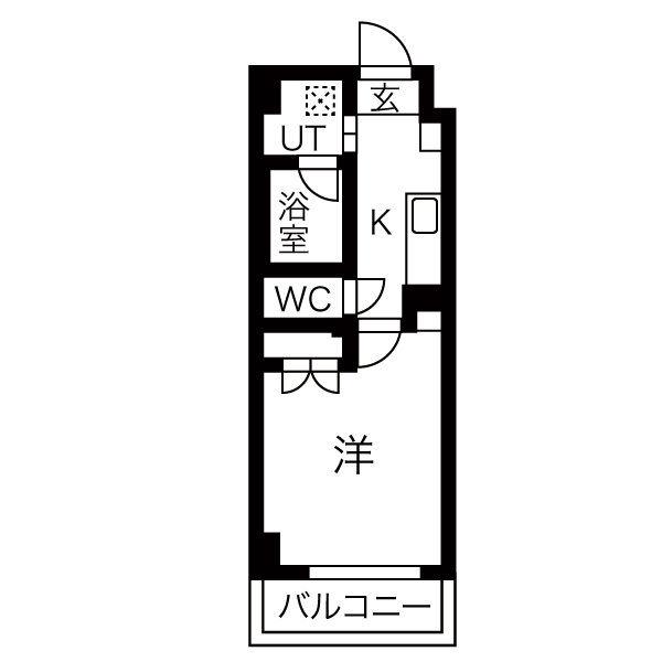 アールズコート富が丘(1K/5階)の間取り写真
