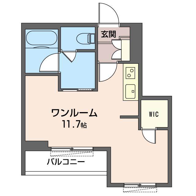 メルヴェーユ(ワンルーム/2階)の間取り写真