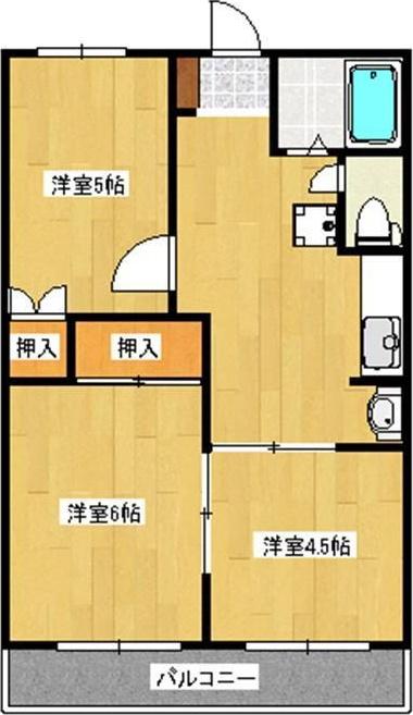 メゾンフォレスト(2LDK/2階)の間取り写真