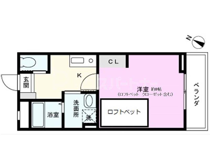 シクレッツァ カーサKT(1K/1階)の間取り写真