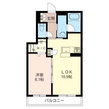 ブルームステージ(1LDK/1階)の間取り写真