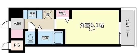 アイナ レア ビラ(ワンルーム/6階)の間取り写真