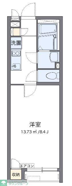 クレイノぐれいす(1K/2階)の間取り写真