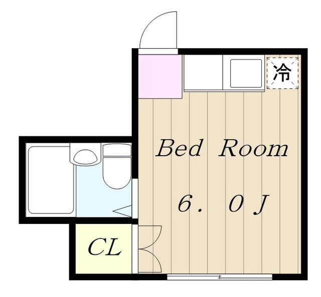 ランドフォレスト調布(ワンルーム/2階)の間取り写真