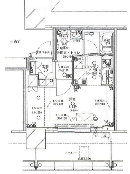 BRILLIA TOWER 浜離宮(ワンルーム/11階)の間取り写真