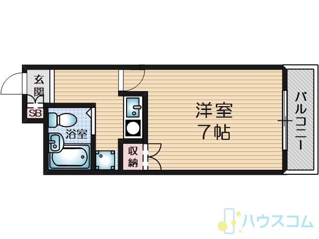 ユニハイツⅡ(1K/2階)の間取り写真