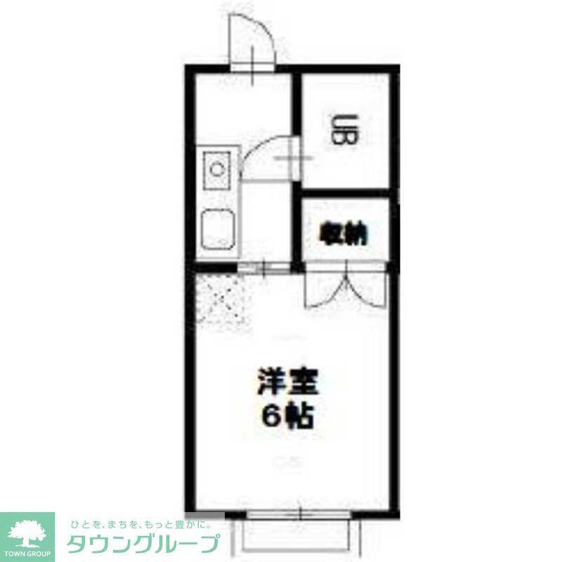 メゾンFTB(1K/1階)の間取り写真