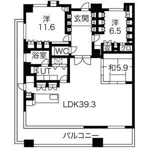 プラウドタワー支倉(3LDK/17階)の間取り写真