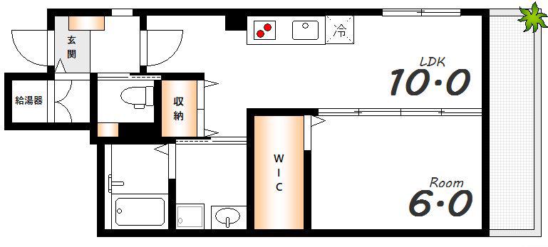 CASA DE ABUELITO(1LDK/2階)の間取り写真