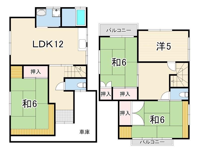 青空と春風のPLAGE(4LDK/1階)の間取り写真