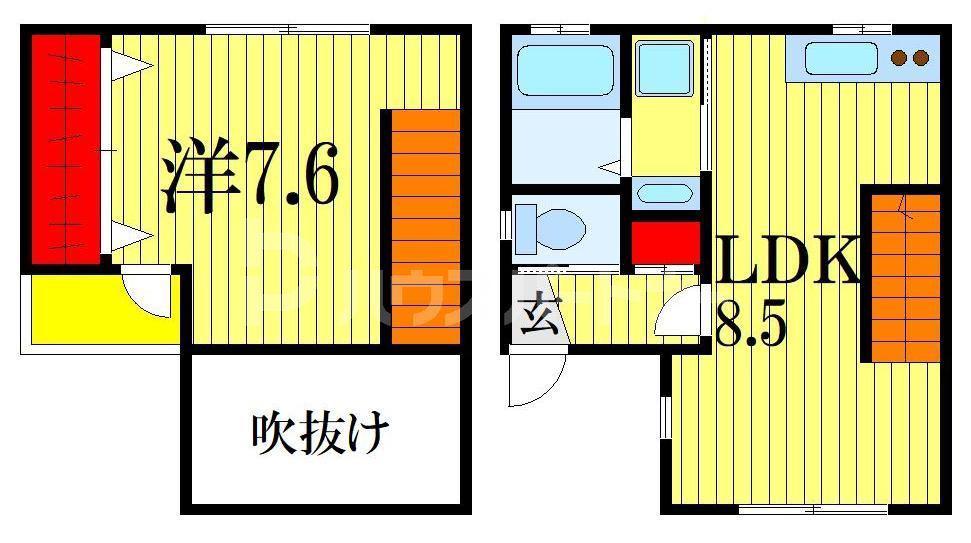 SHOUETTE(1LDK/1階)の間取り写真