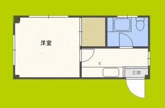 翠連マンション(1K/2階)の間取り写真