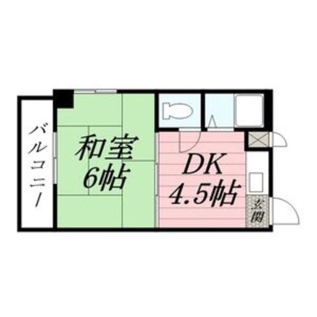 プレアール筒井(1DK/3階)の間取り写真