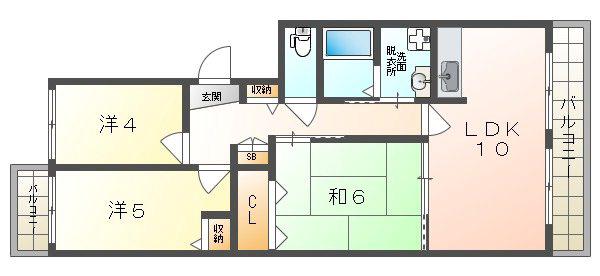 フォルム石切さくら坂(3LDK/2階)の間取り写真