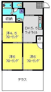 チェリーハイム(3DK/1階)の間取り写真