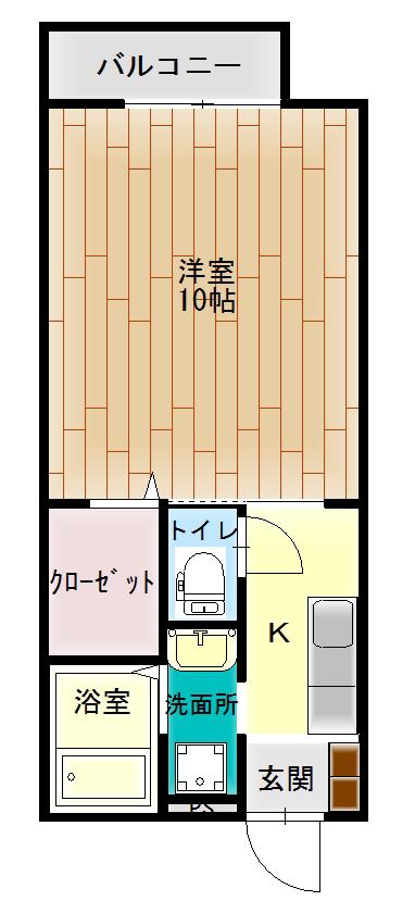 YANAGI光南(1K/2階)の間取り写真