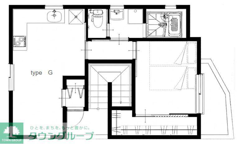 SCENE柴又B棟 B(1LDK/3階)の間取り写真