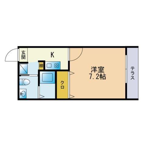 CASAMENTO STRIA(1K/1階)の間取り写真