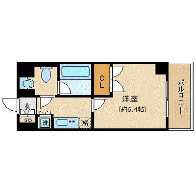 プレール・ドゥーク高輪(1K/8階)の間取り写真