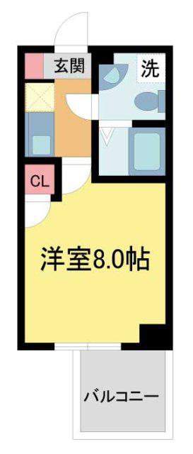 S-FORT西宮(1K/3階)の間取り写真