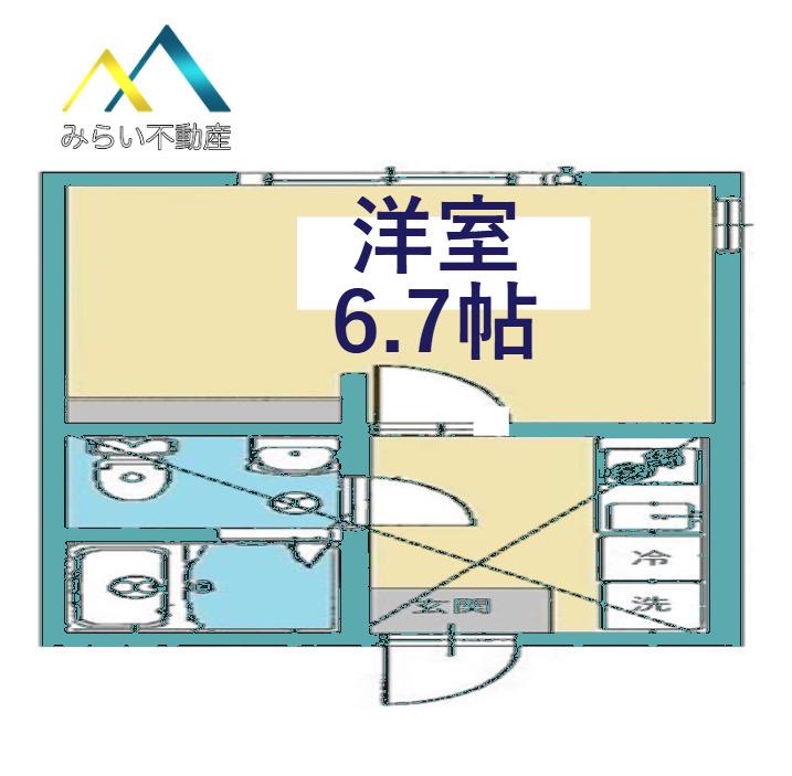 ストラーダ本町通(1K/2階)の間取り写真