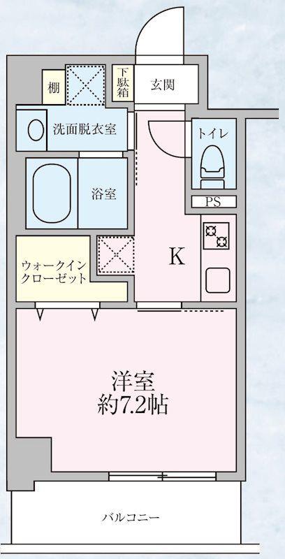 カーロヴィレッタIII(1K/3階)の間取り写真