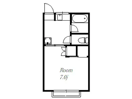 サンライズコーポ(1K/2階)の間取り写真